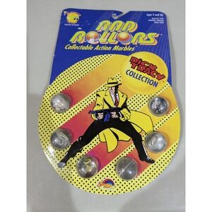 Vintage 1990 Dick Tracy Disney On Card Rad Rollers Action  Marbles